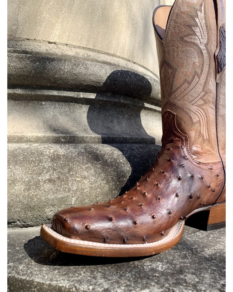 LUCCHESE CLIFF FULL QUILL OSTRICH