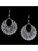 VOGT ETCHED SCALLOP STERLING SILVER  EARRINGS