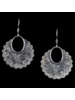 VOGT VOGT ETCHED SCALLOP STERLING SILVER  EARRINGS