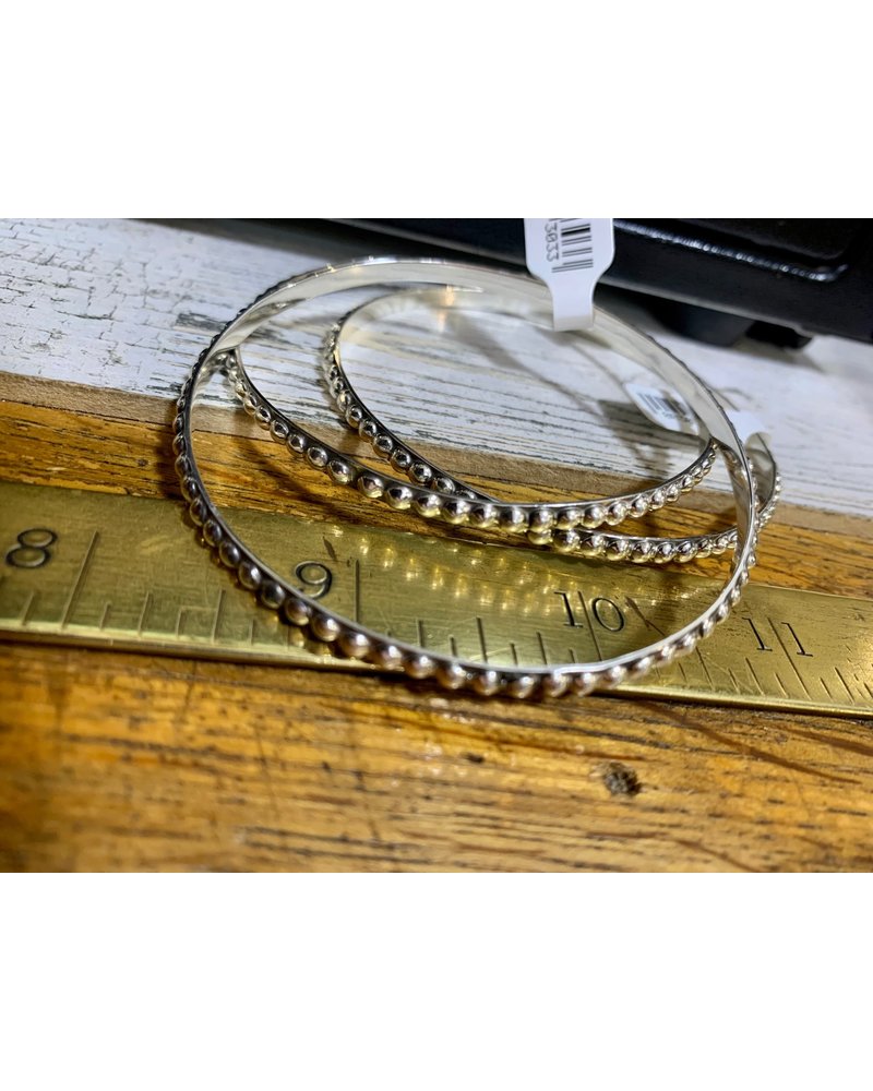 STERLING SILVER 1MM BALL BANGLE