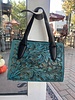 JUAN ANTONIO TOOLED TURQUOISE MINI TOTE