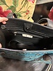 JUAN ANTONIO TOOLED TURQUOISE MINI TOTE
