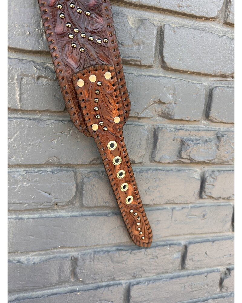 JUAN ANTONIO TOOLED WAIST BELT W/ STUDS