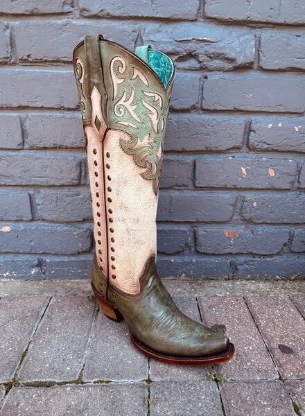 CORRAL EMERALD STUDDED OVERLAY BOOT