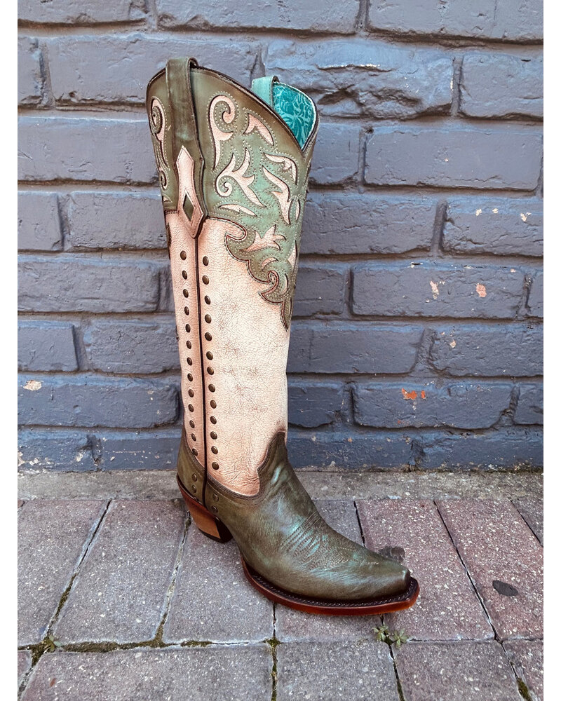 CORRAL EMERALD STUDDED OVERLAY BOOT