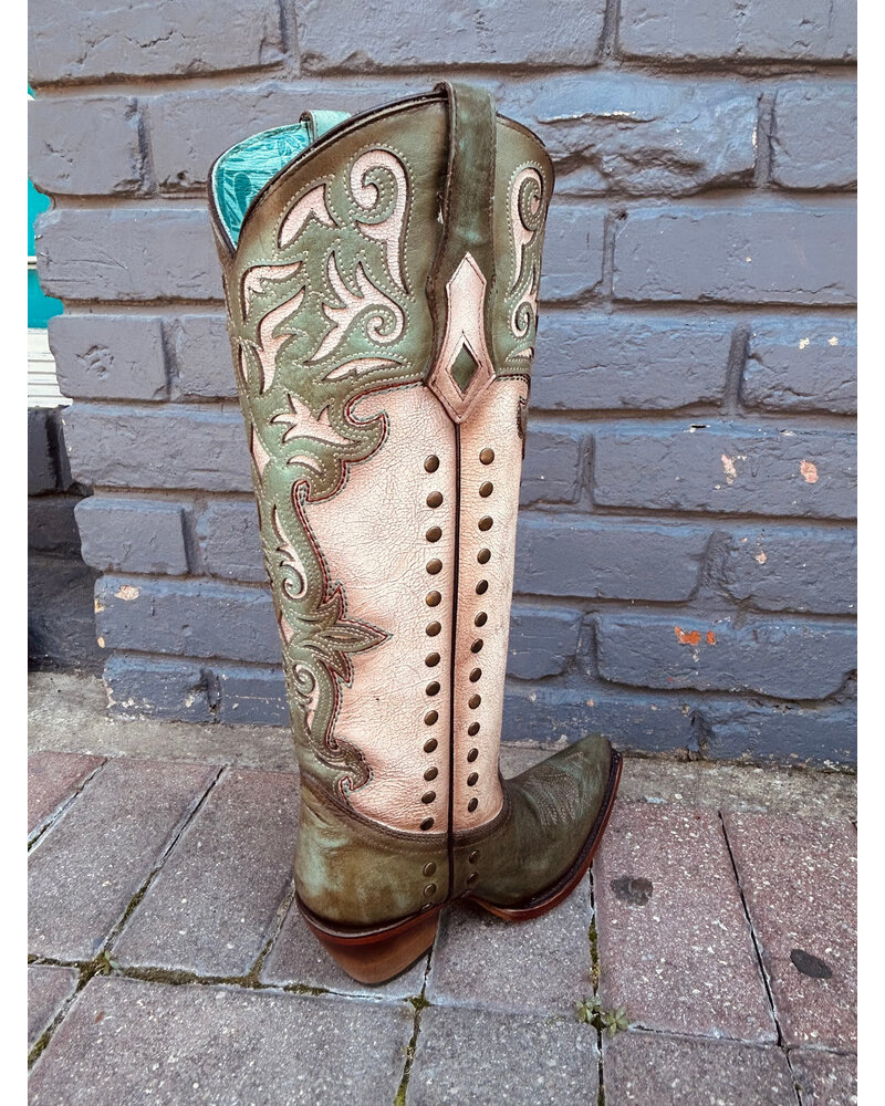 CORRAL EMERALD STUDDED OVERLAY BOOT