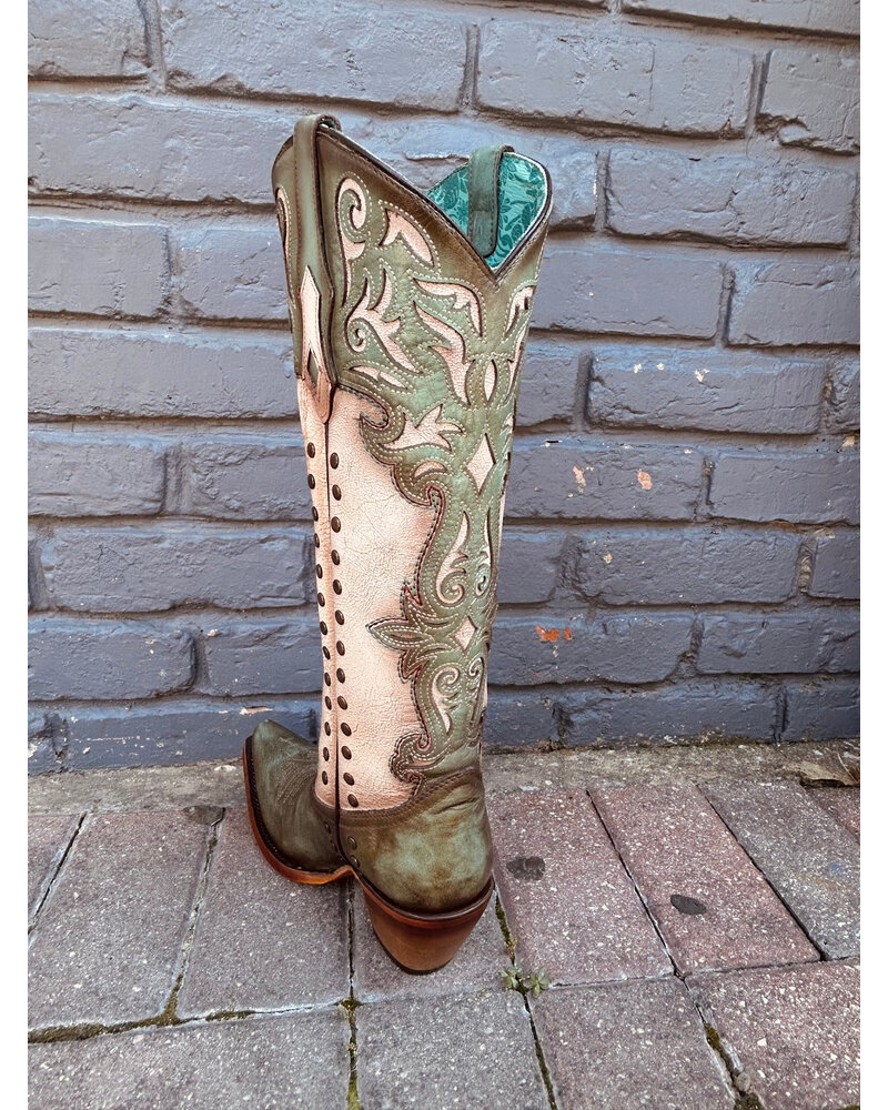 CORRAL EMERALD STUDDED OVERLAY BOOT