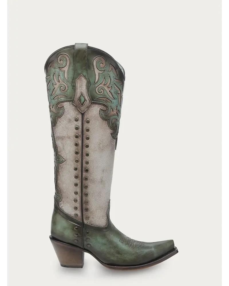 CORRAL EMERALD STUDDED OVERLAY BOOT