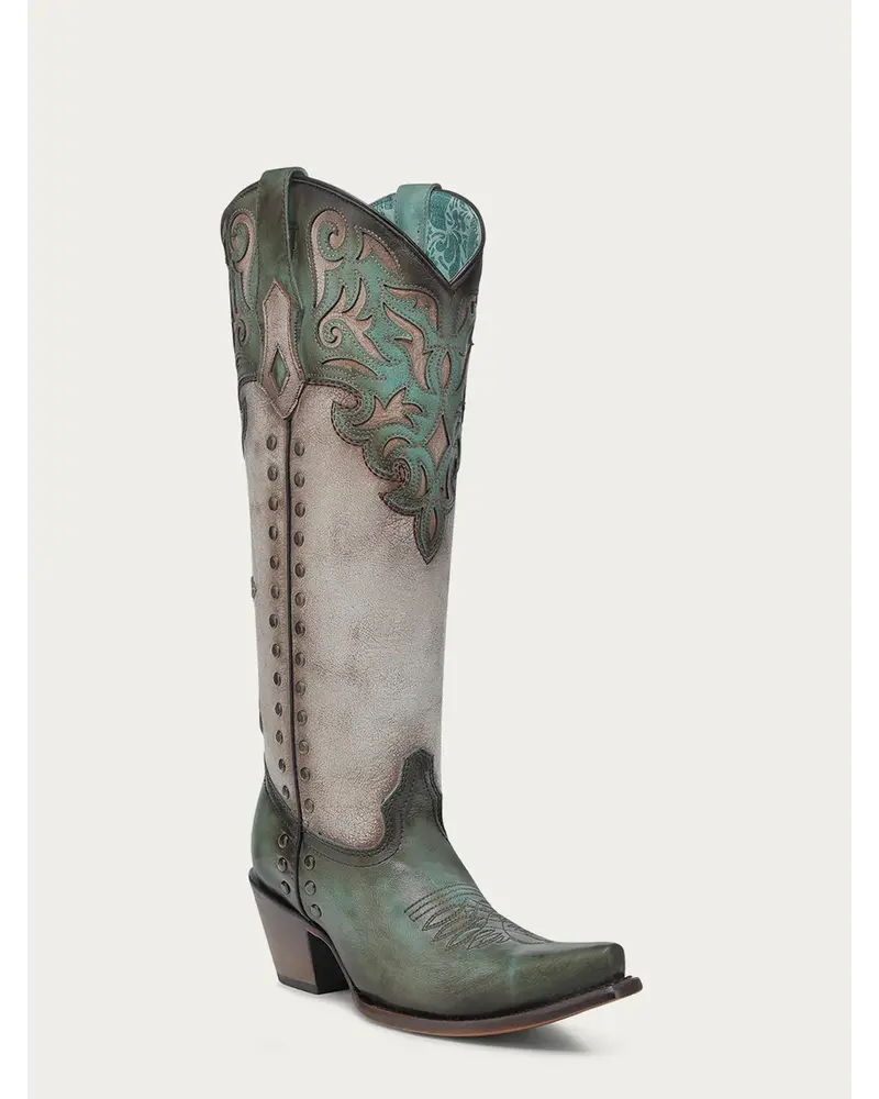 CORRAL EMERALD STUDDED OVERLAY BOOT