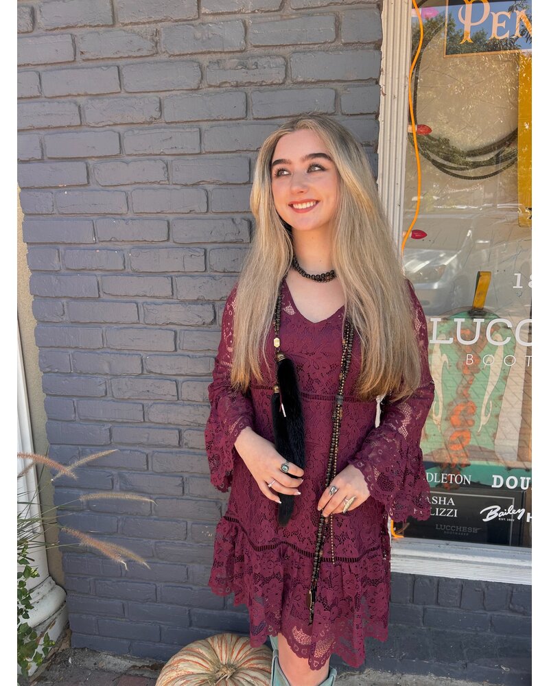 SCULLY LONG SLEEVE LACE DRESS