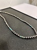NATIVE AMERICAN JEWELRY NAVAJO PEARL MULTISTRAND LARIAT W/ TURQUOISE