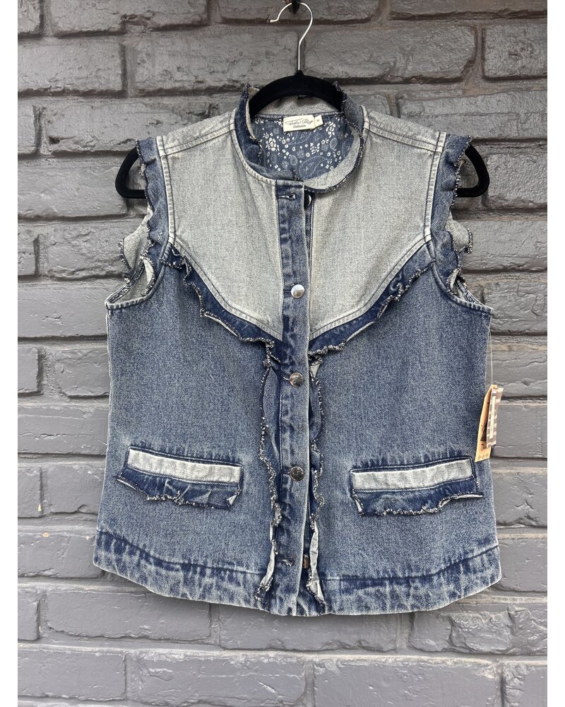TASHA POLIZZI JENI VEST DENIM
