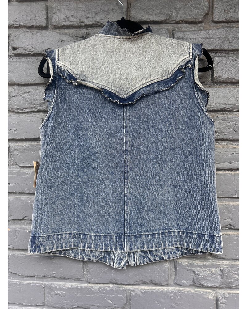 TASHA POLIZZI JENI VEST DENIM