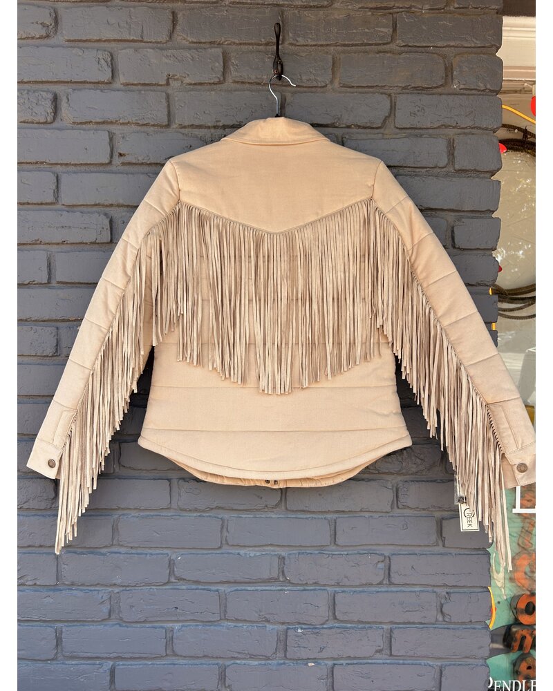 CRIPPLE CREEK FRINGE PUFFER JACKET