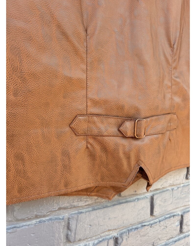 CRIPPLE CREEK FAUX LEATHER VEST