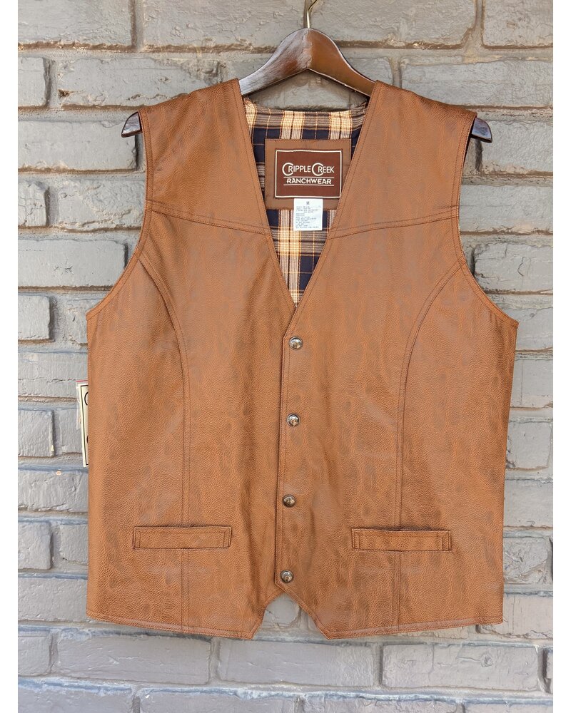 CRIPPLE CREEK FAUX LEATHER VEST