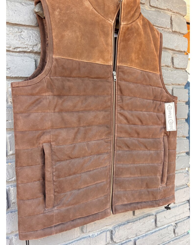 CRIPPLE CREEK LEATHER PUFFER VEST