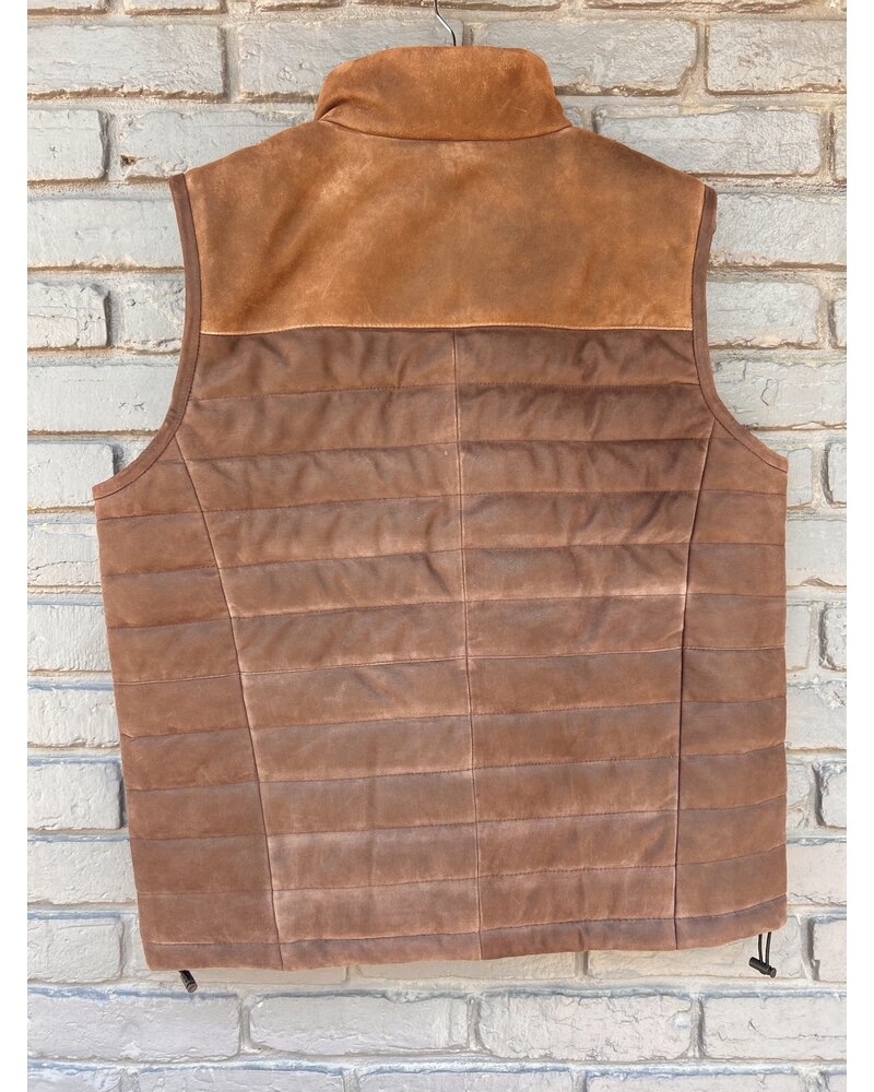 CRIPPLE CREEK LEATHER PUFFER VEST