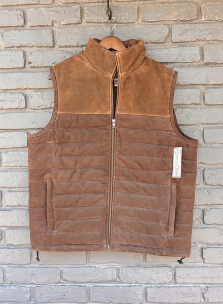 CRIPPLE CREEK LEATHER PUFFER VEST