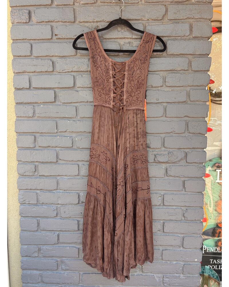 SCULLY SLEEVELESS PEASANT DRESS