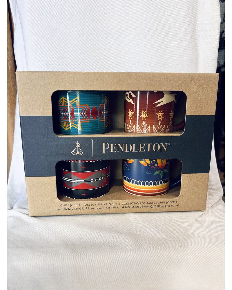 PENDLETON AMERICAN INDIAN COLLEGE FUND MUGS, SET OF 4