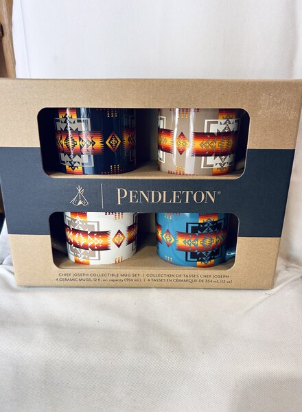 PENDLETON CHEIF JOSEPH MUGS, SET OF 4