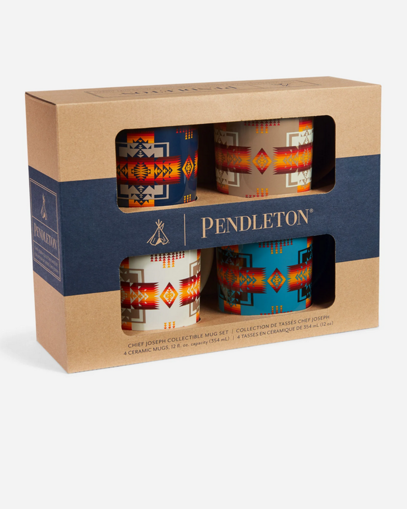 PENDLETON CHEIF JOSEPH MUGS, SET OF 4