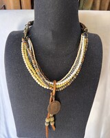 AMY KAPLAN SEVEN STRAND COIN NECKLACE