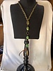 AMY KAPLAN TURQUOISE/BRASS NECKLACE