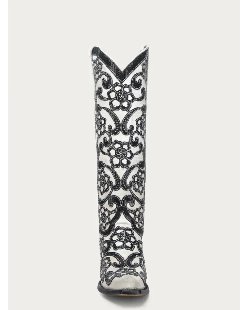 SEQUIN BLACK AND WHITE TALL TOP