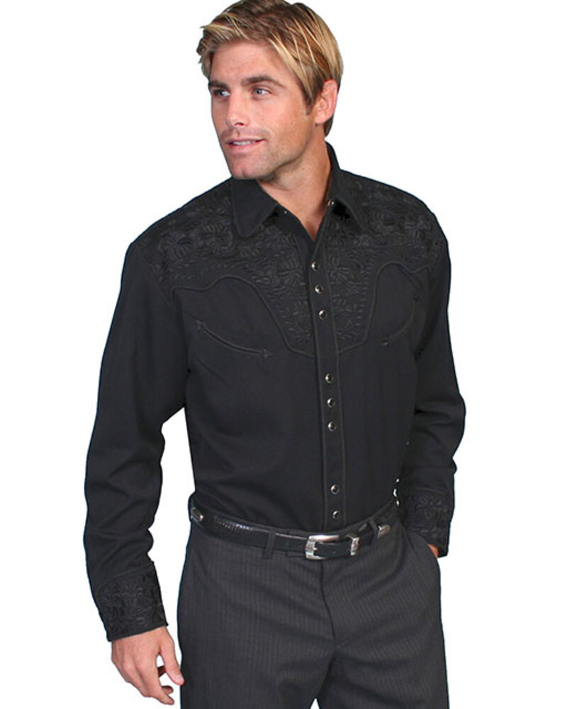 SCULLY MEN'S EMBROIDERED SNAP SHIRT