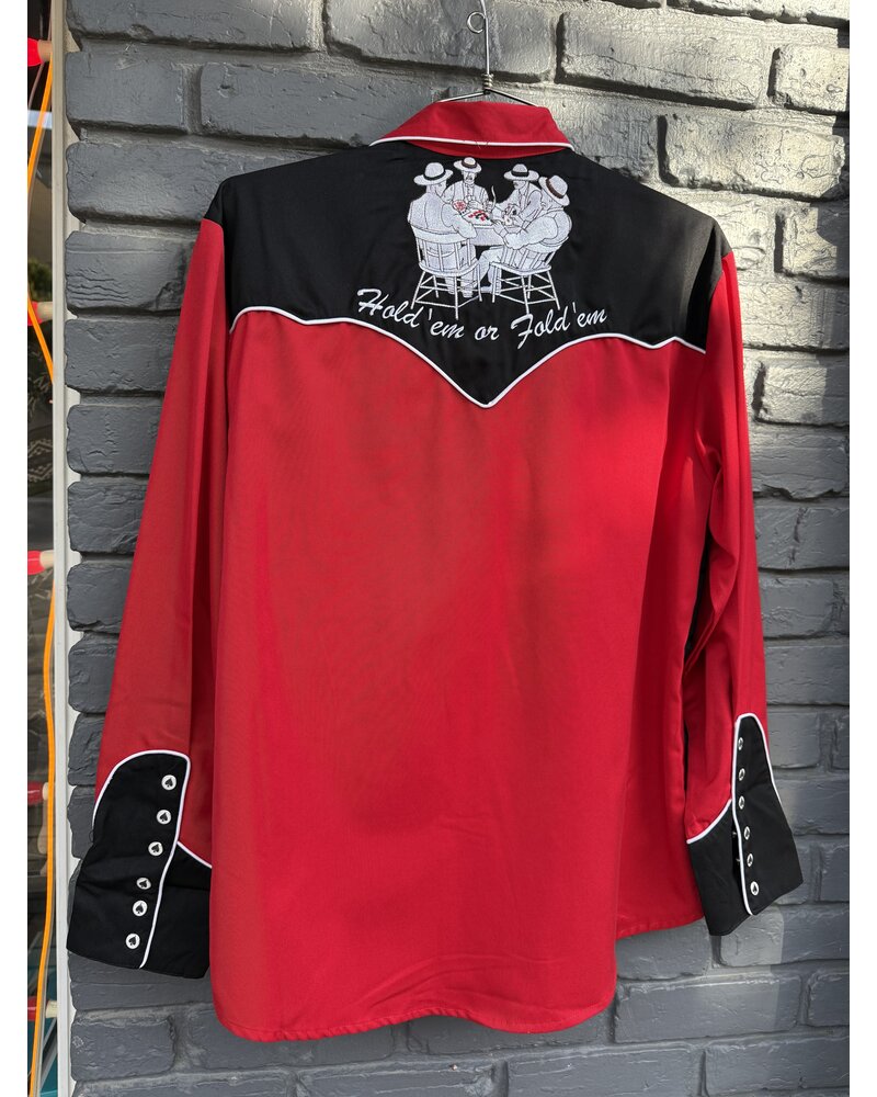 SCULLY SCULLY  4 ACES EMBROIDERED SNAP FRONT SHIRT