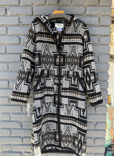 CRIPPLE CREEK WOMEN'S LONG BLACK COAT