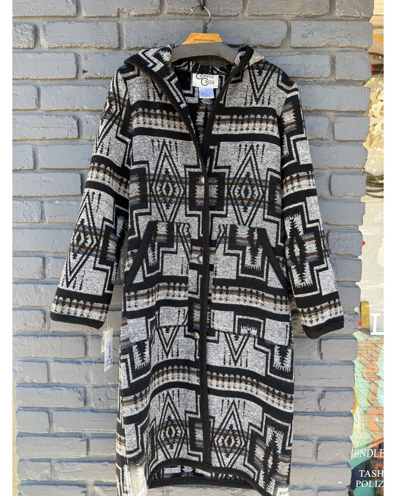 CRIPPLE CREEK  WOMEN'S LONG BLACK COAT