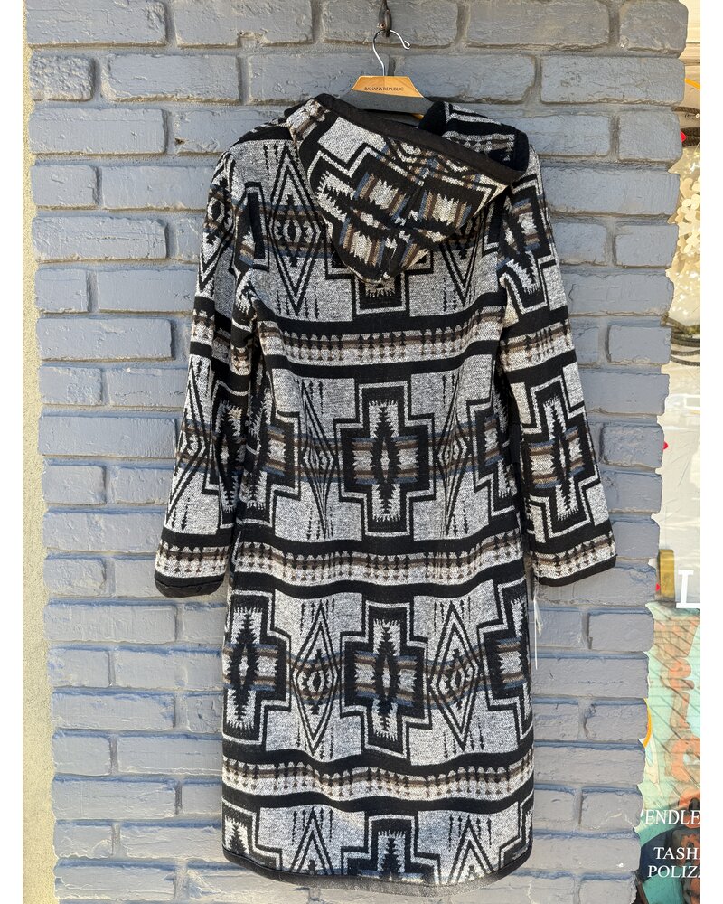 CRIPPLE CREEK  WOMEN'S LONG BLACK COAT