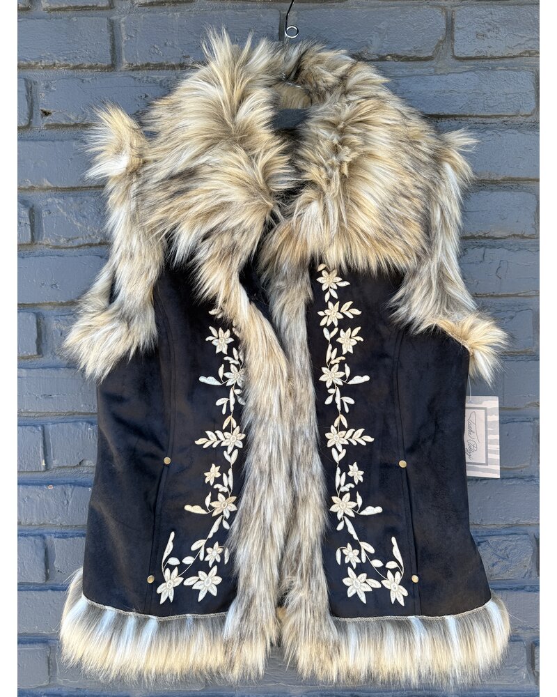 TASHA POLIZZI TASHA POLIZZI WOMEN'S CHATEAU FAUX FUR VEST