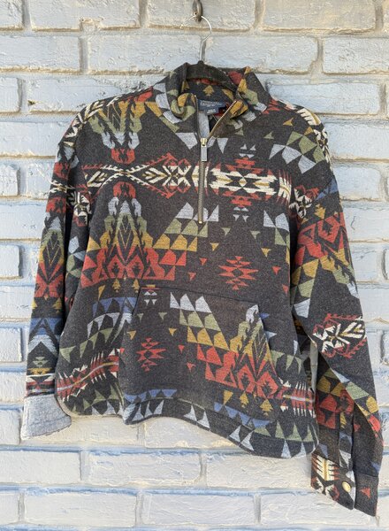 PENDLETON WOMEN'S AUTUMN BIRCH COTTON CHAMOIS HALF-ZIP PULLOVER