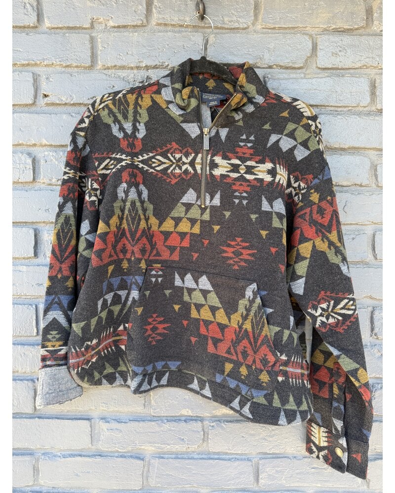 PENDLETON WOMEN'S AUTUMN BIRCH COTTON CHAMOIS HALF-ZIP PULLOVER