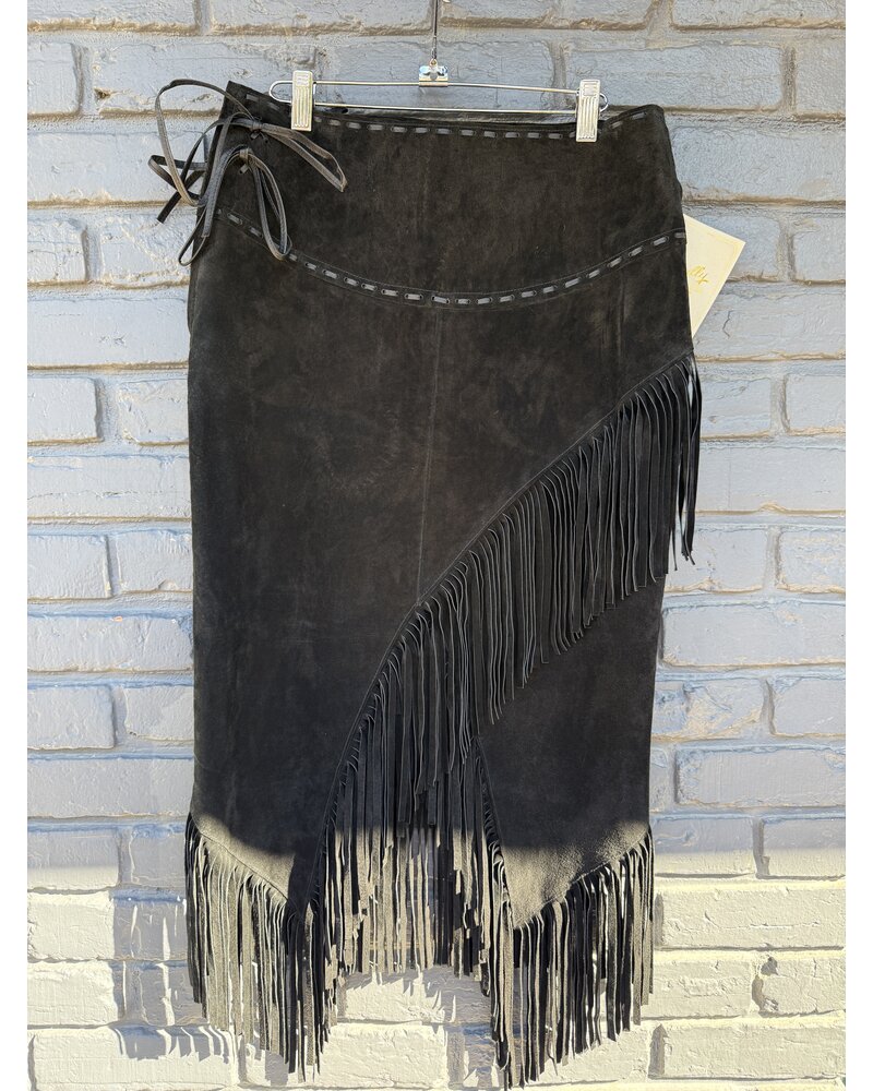 SCULLY SCULLY BLACK FRINGE SKIRT