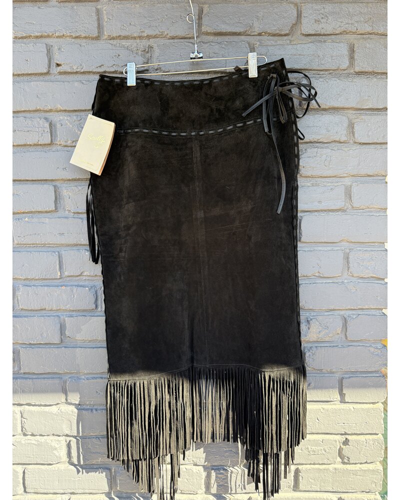 SCULLY  BLACK FRINGE SKIRT