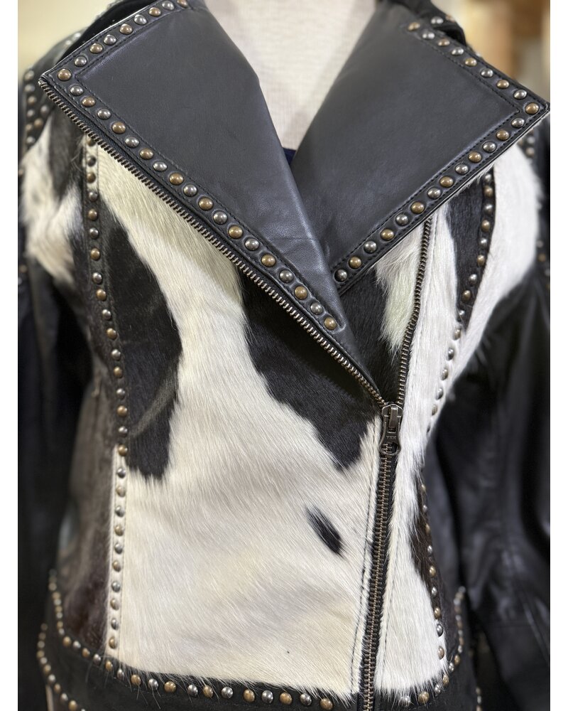 SCULLY COWHIDE LEATHER MOTO JACKET