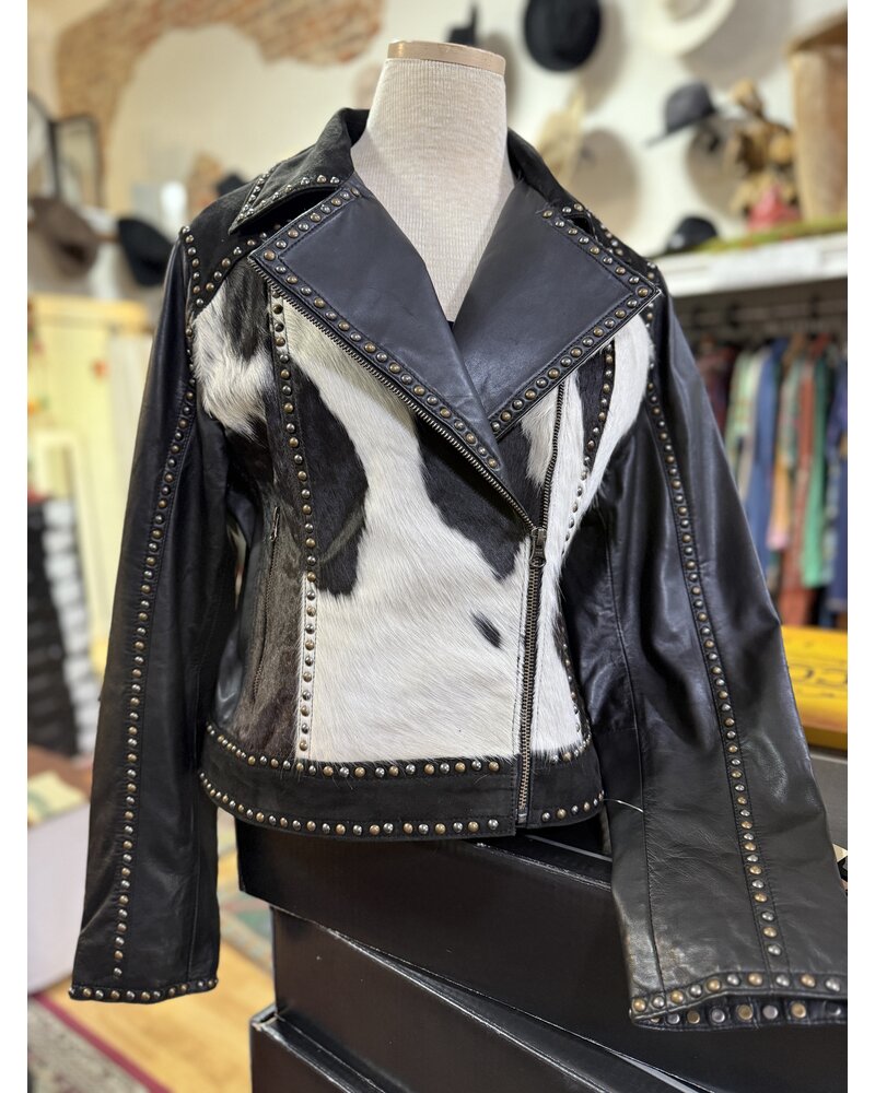 SCULLY COWHIDE LEATHER MOTO JACKET