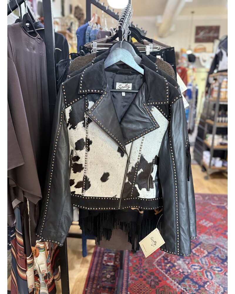 SCULLY COWHIDE LEATHER MOTO JACKET