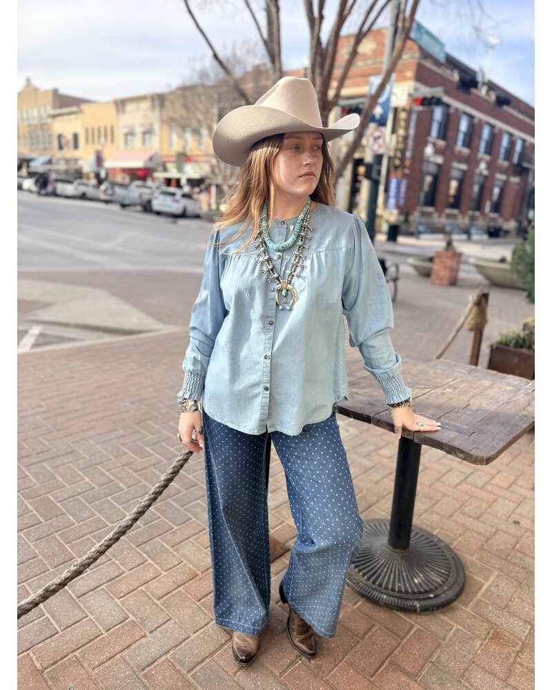 TASHA POLIZZI TASHA POLIZZI AFTON DENIM SHIRT
