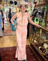 SCULLY RUFFLE TRIM BANDANA JUMPSUIT