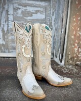 HORSESHOE OVERLAYED EMBROIDERY & STUDS  & HANDWOVEN