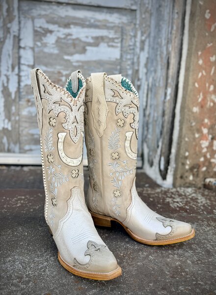 HORSESHOE OVERLAYED EMBROIDERY & STUDS  & HANDWOVEN