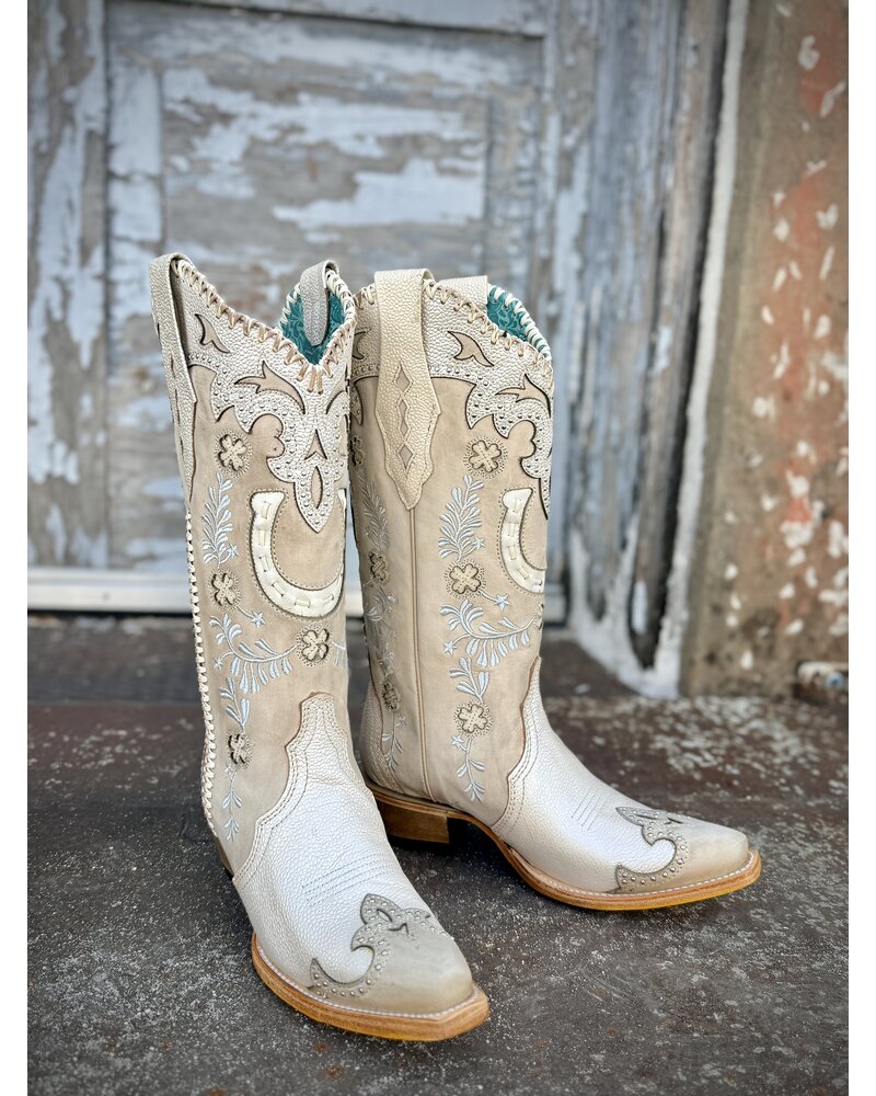 HORSESHOE OVERLAYED EMBROIDERY & STUDS  & HANDWOVEN