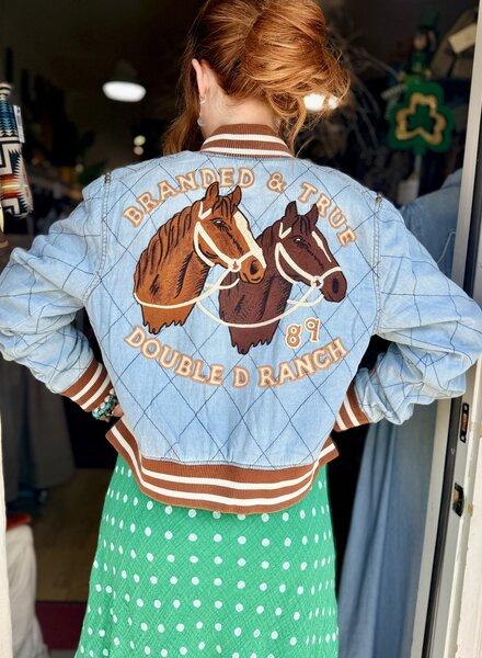 DOUBLE D RANCHWEAR BRANDED & TRUE BOMBER JACKET