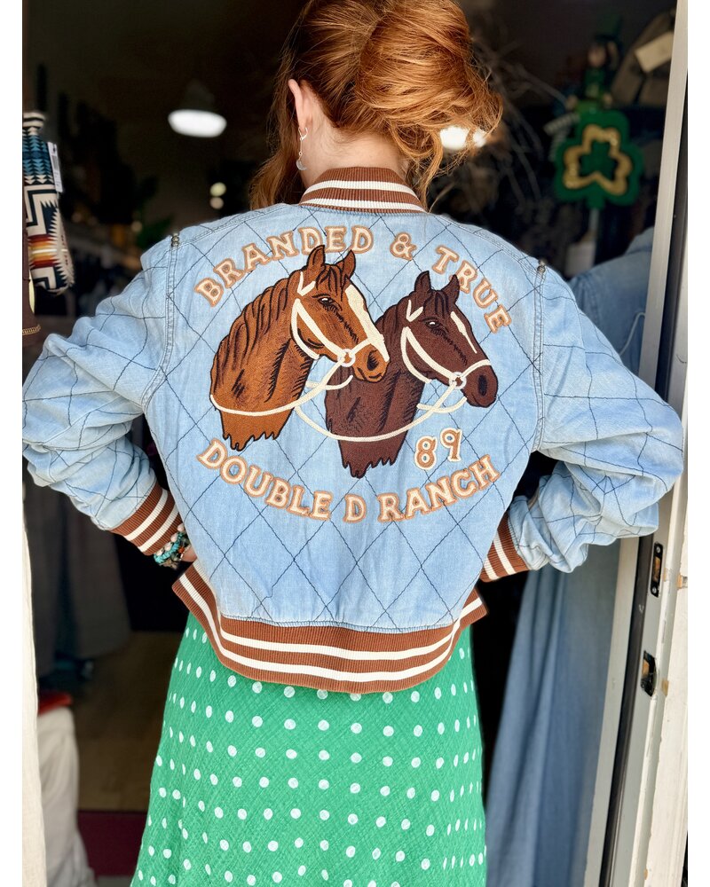 DOUBLE D RANCHWEAR BRANDED & TRUE BOMBER JACKET